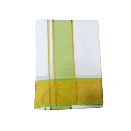 Men Pure Cotton Jayam White Panchakacham Dhoti-9x5