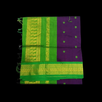 M C Kalyani Contrast  6 yards Sarees