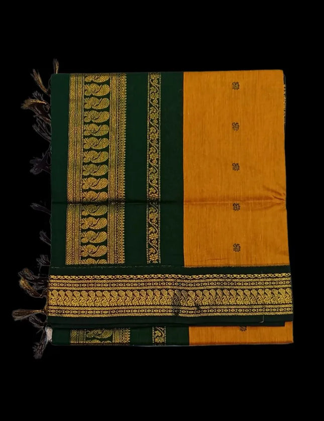 M C Kalyani Contrast  6 yards Sarees