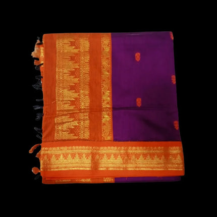 M C Kalyani Contrast  6 yards Sarees