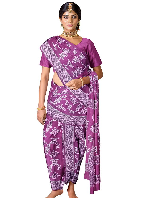 Madurai 100s Kolam Soft 6 Yards Sarees