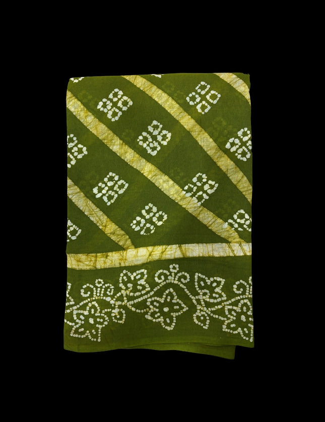 Madurai Cross Batik Soft Cotton 9 yards Sarees