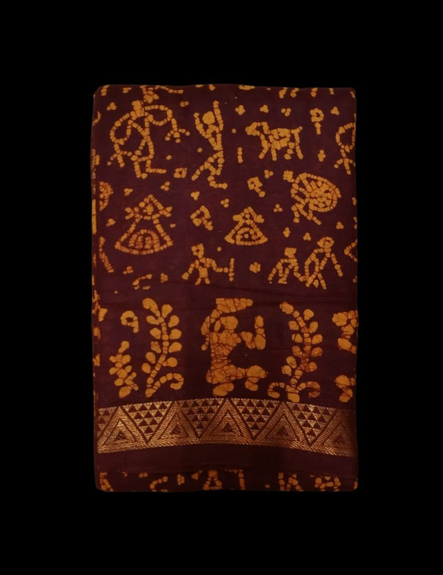 Madurai Soft Cotton Jari Border  6 yards Sarees