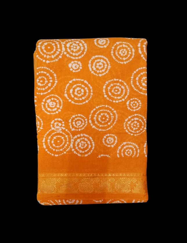 Madurai Soft Cotton Jari Border  6 yards Sarees