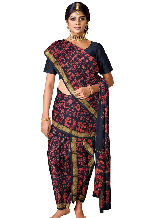 Madurai Soft Cotton Jari Border  6 yards Sarees