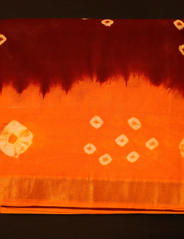 Madurai Tie & Dye with Jari Border 9 yards Saree