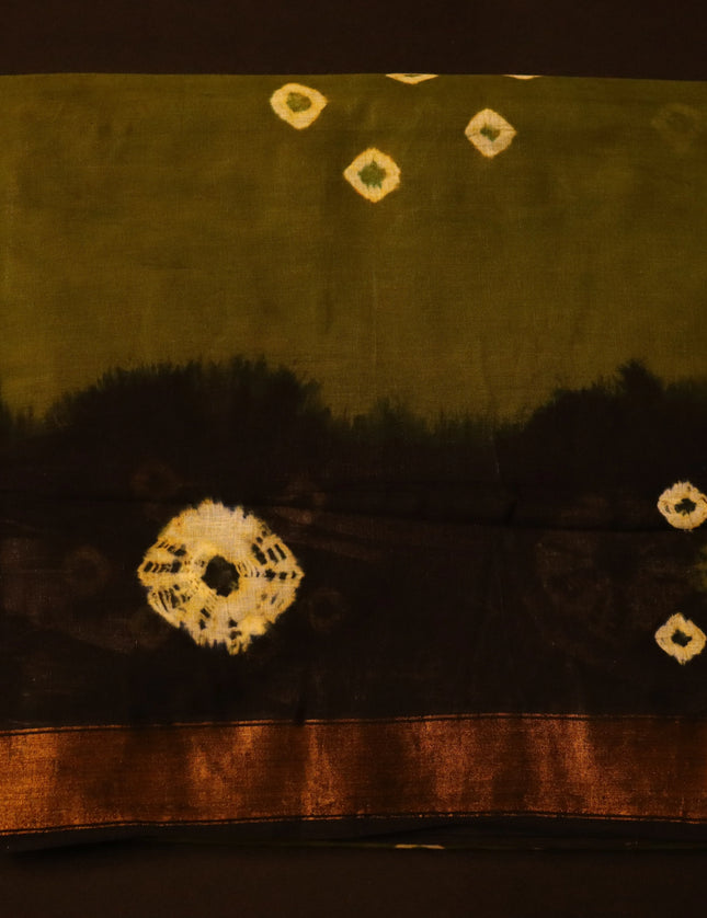 Madurai Tie & Dye with Jari Border 9 yards Saree