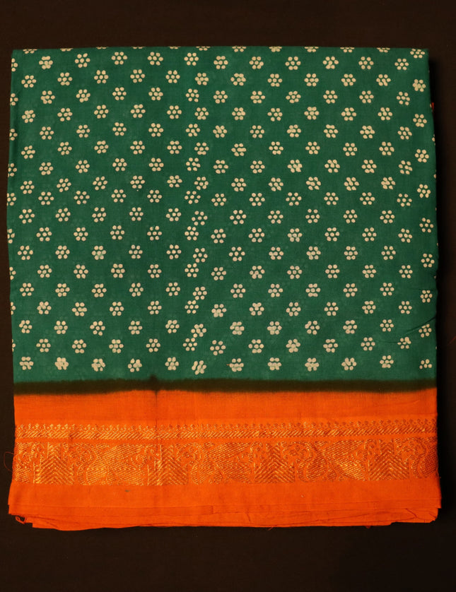 Madurai Wax Sungudi Cotton Sarees 9 Yards
