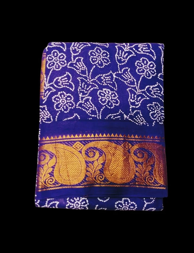 Madurai Poonam Kodi Wax Cotton 9 yards Sarees