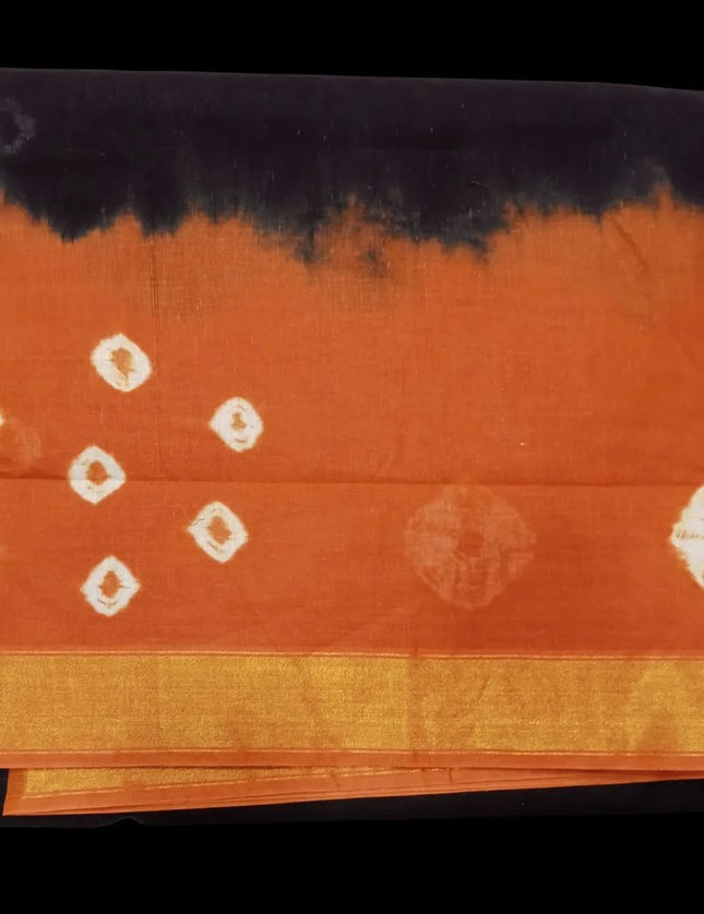 Madurai Tie & Dye with Jari Border 9 yards Saree