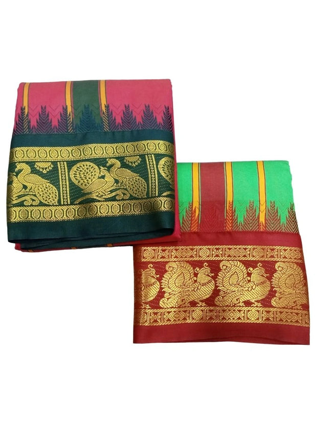 Men Art Silk Karishma Big Border Panchakacham Dhoti 9x5