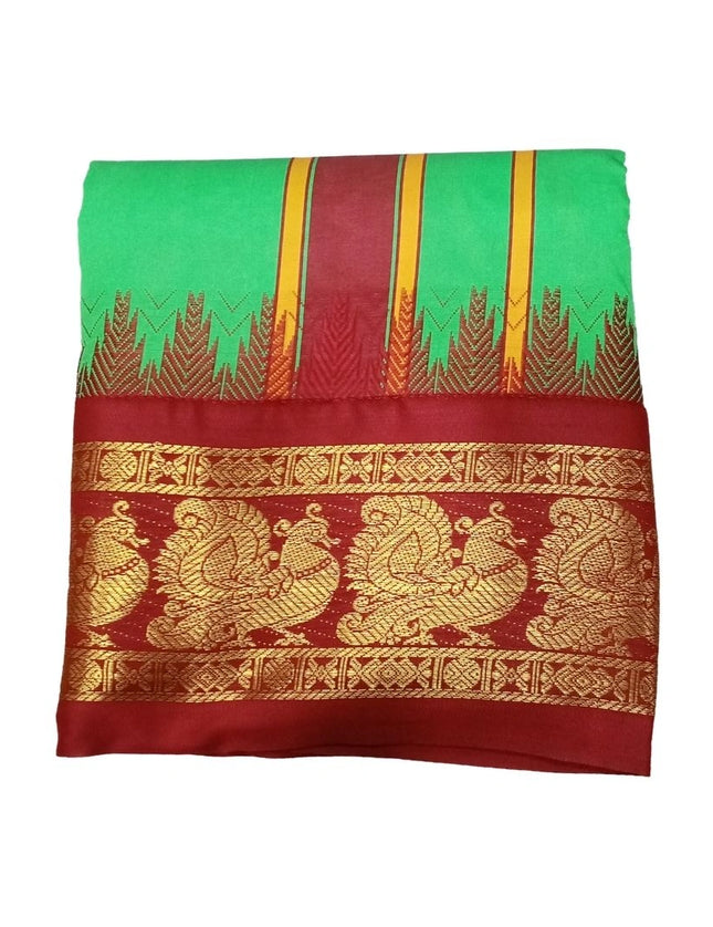 Men Art Silk Karishma Big Border Panchakacham Dhoti 9x5