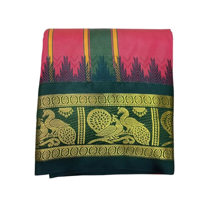 Men Art Silk Karishma Big Border Panchakacham Dhoti 9x5