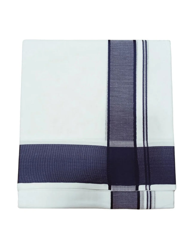 Men Cotton 2INCH Thillana Double Dhoti- 3.66m