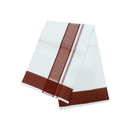 Men Cotton 2INCH Thillana Double Dhoti- 3.66m