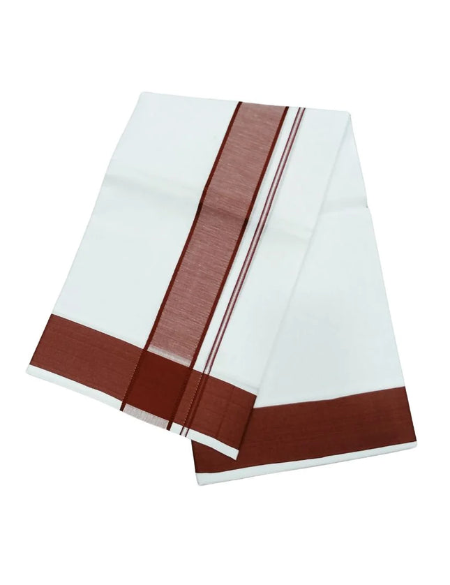 Men Cotton 2INCH Thillana Double Dhoti- 3.66m