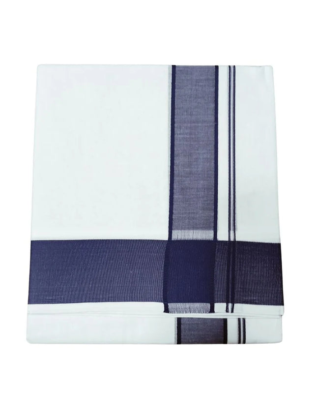 Men Cotton 2INCH Thillana Double Dhoti- 3.66m