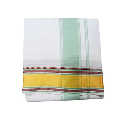 Men Cotton Pepsi 3 Inch Design Pate Panchakacham Dhoti 9x5