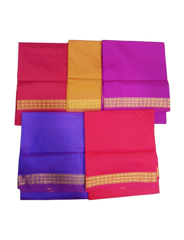Men Polysilk Poorna Border Shalya - 4Mulam/2M