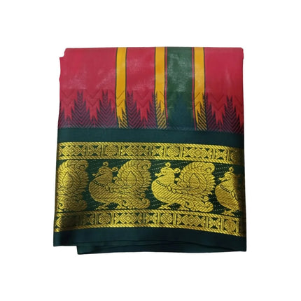 Men Art Silk Karishma Big Border Panchakacham Dhoti 9x5