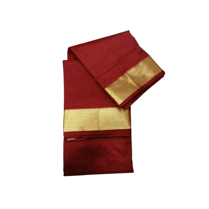 Men Art Silk Katlon Big Border Panchakacham Dhoti 9x5
