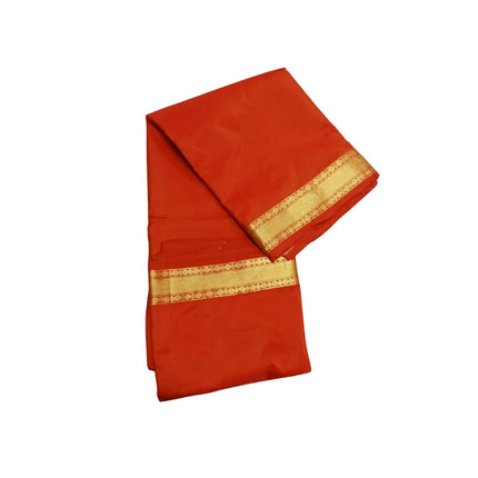Men Art Silk  Katlon Fancy New Border Panchakacham Dhoti 9x5