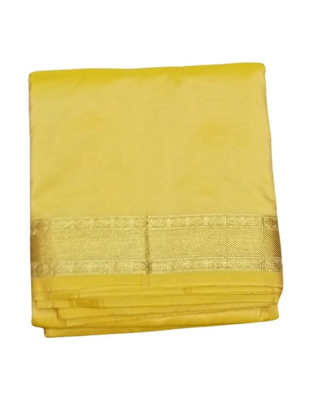 Men Art Silk  Katlon Fancy New Border Panchakacham Dhoti 9x5