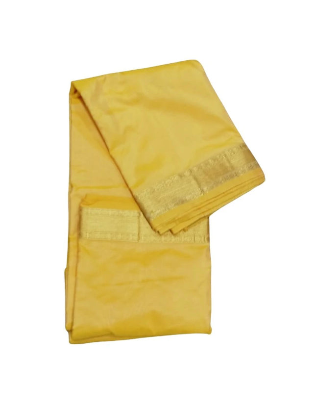 Men Art Silk  Katlon Fancy New Border Panchakacham Dhoti 9x5