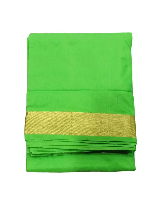 Men Art Silk Katlon Korvai Border Panchakacham Dhoti 10x6