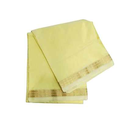 Men Art Silk  Katlon Silk Colour Small Border Panchakacham Dhoti 10x6