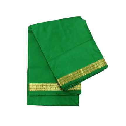 Men Art Silk  Katlon Silk Small Border Panchakacham Dhoti 9x5