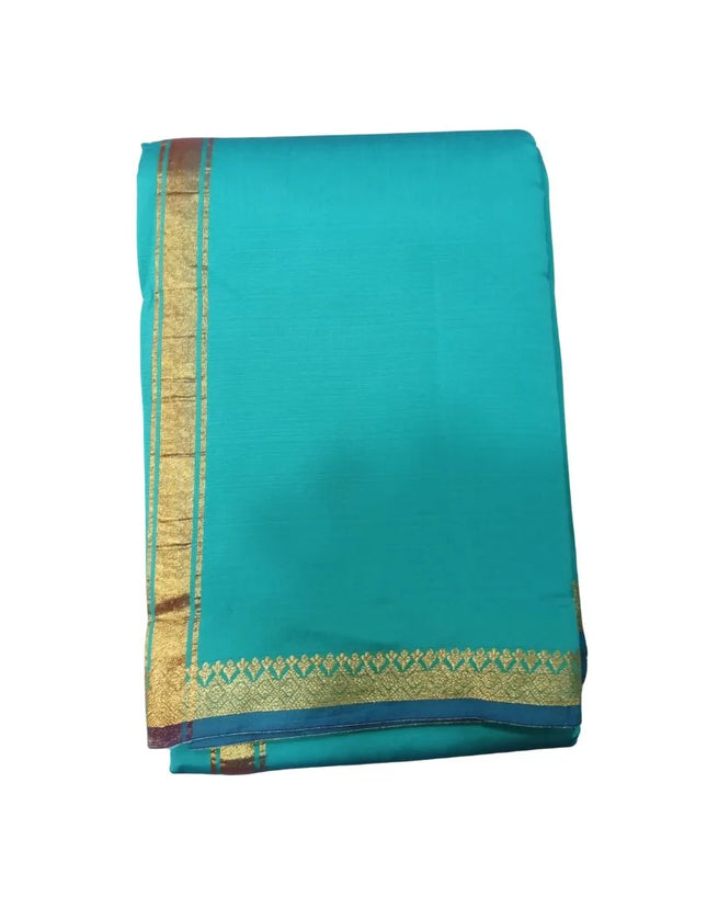 Men Art Silk Soft Silk Piping Colour Panchakacham Dhoti-9x5