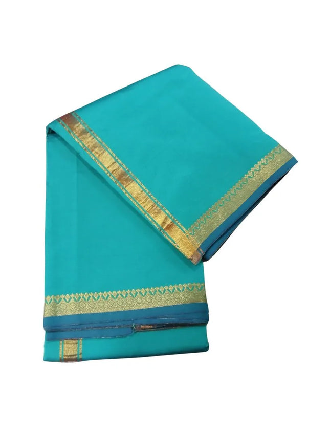 Men Art Silk Soft Silk Piping Colour Panchakacham Dhoti-9x5