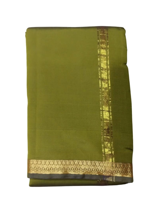 Men Art Silk Soft Silk Piping Colour Panchakacham Dhoti-9x5