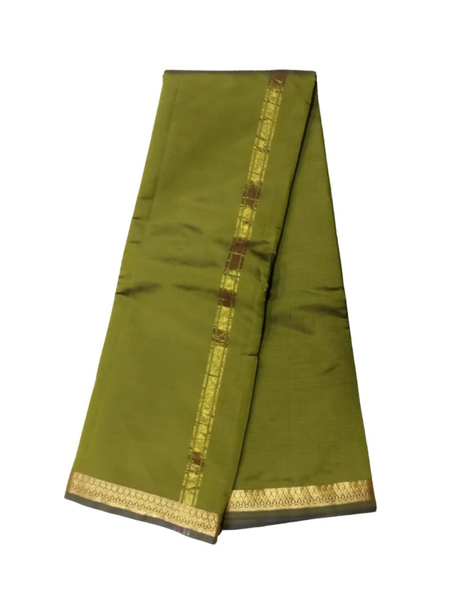 Men Art Silk Soft Silk Piping Colour Panchakacham Dhoti-9x5