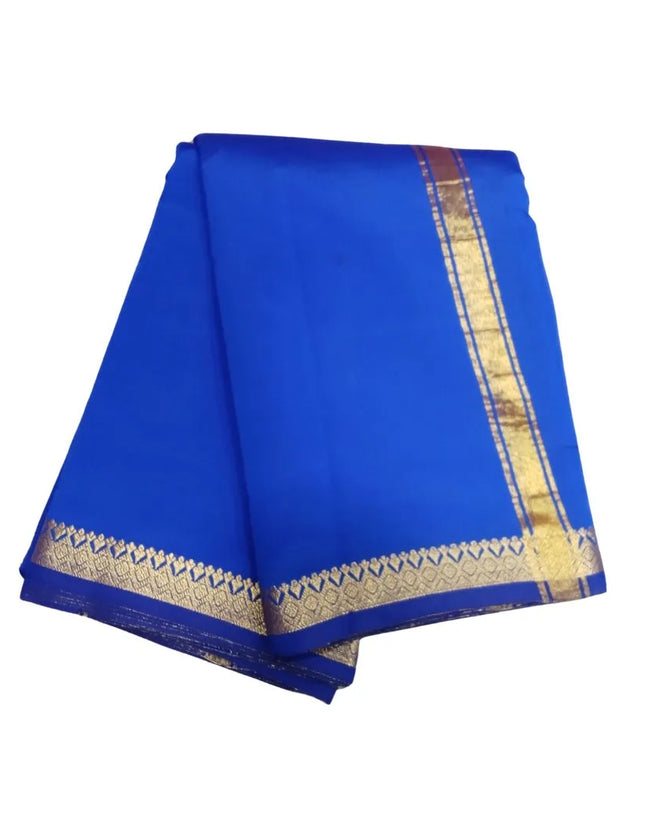 Men Art Silk Soft Silk Piping Colour Panchakacham Dhoti-9x5
