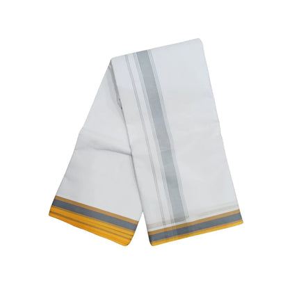 Men Cotton 1 Inch Deluxe Fancy Panchakacham Dhoti 10x6