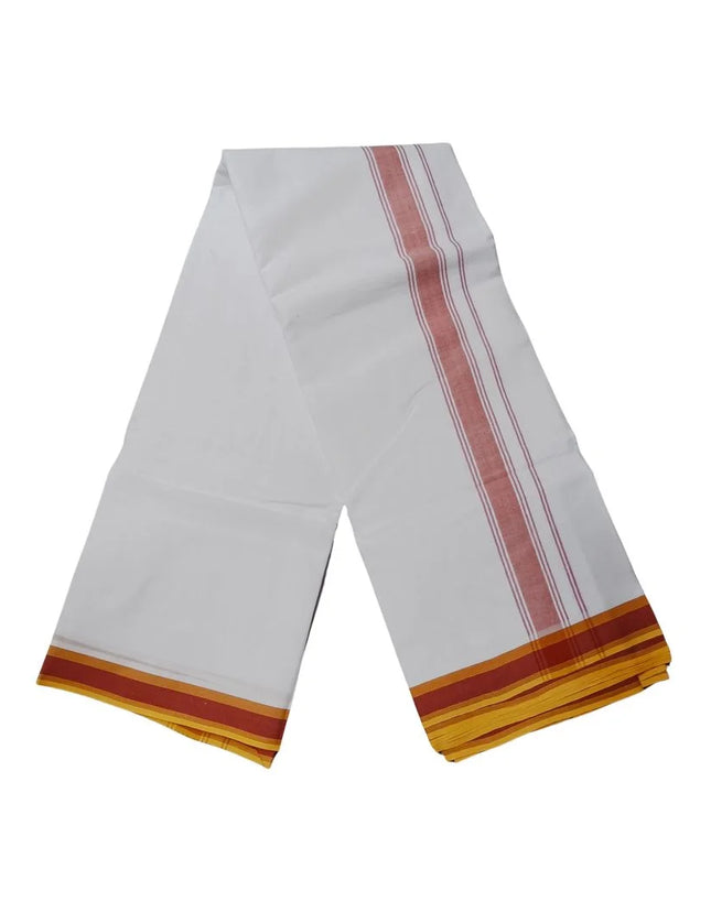 Men Cotton 1 Inch Deluxe Fancy Panchakacham Dhoti 10x6