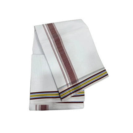 Men Cotton 1 Inch Deluxe Fancy Panchakacham Dhoti 9x5