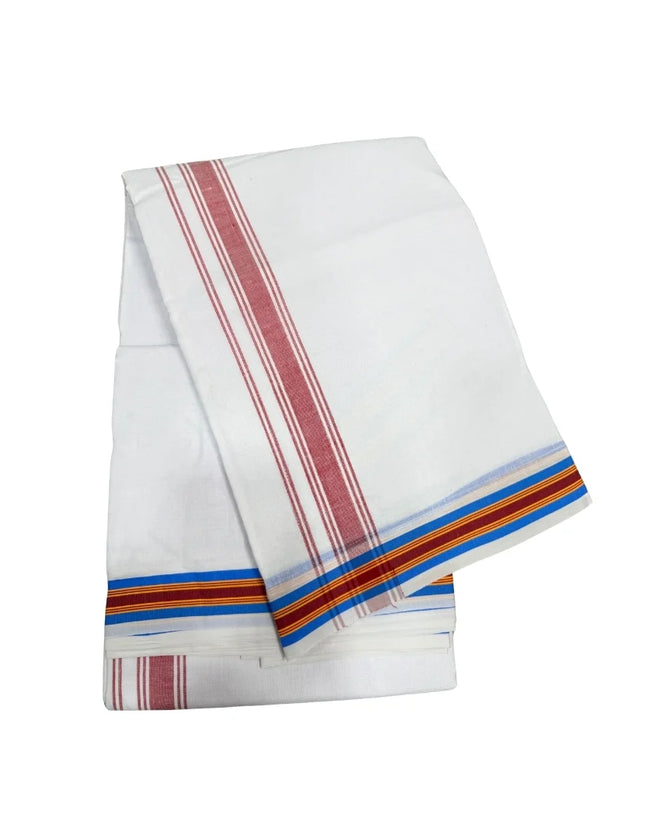 Men Cotton 1 Inch Deluxe Fancy Panchakacham Dhoti 9x5