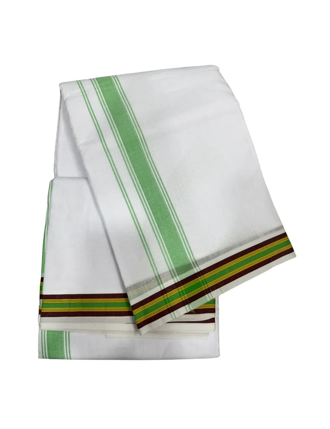 Men Cotton 1 Inch Deluxe Fancy Panchakacham Dhoti 9x5