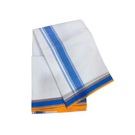 Men Cotton 1 Inch Deluxe Fancy Panchakacham Dhoti 9x5