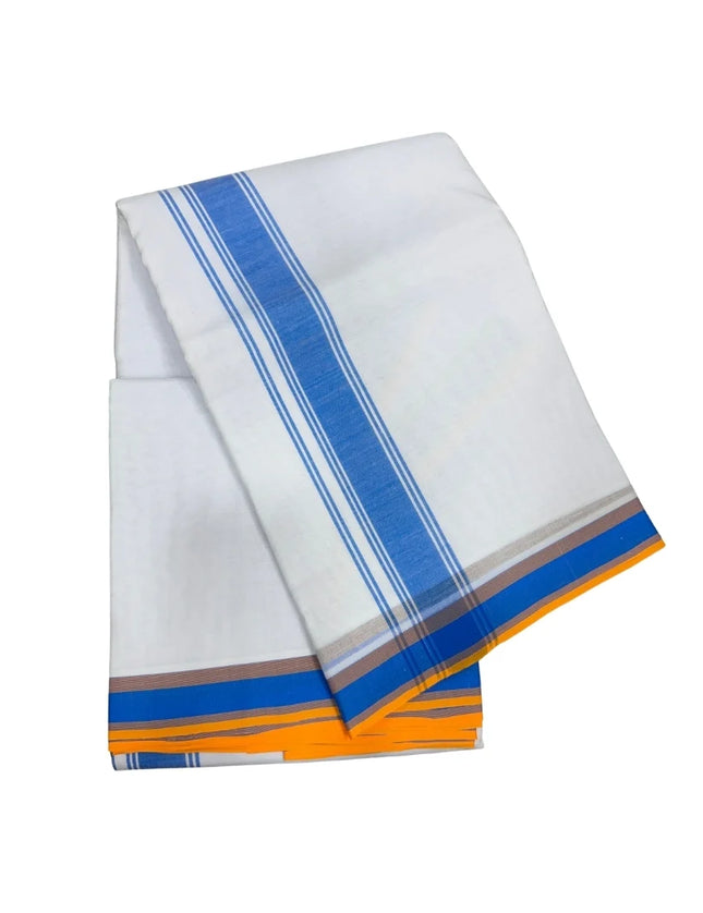 Men Cotton 1 Inch Deluxe Fancy Panchakacham Dhoti 9x5