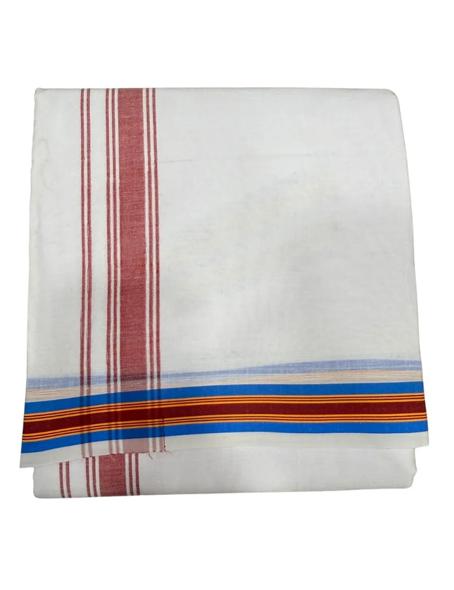 Men Cotton 1 Inch Deluxe Fancy Panchakacham Dhoti 9x5