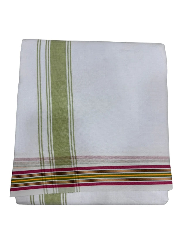 Men Cotton 1 Inch Deluxe Fancy Panchakacham Dhoti 9x5