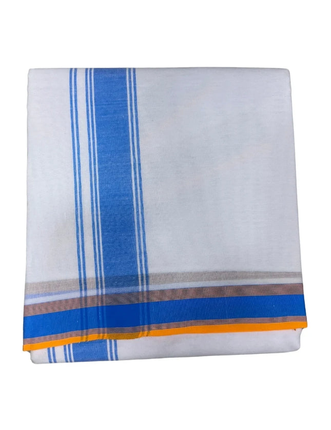 Men Cotton 1 Inch Deluxe Fancy Panchakacham Dhoti 9x5