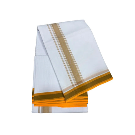 Men Cotton 1 Inch Deluxe Fancy Panchakacham Dhoti 9x5