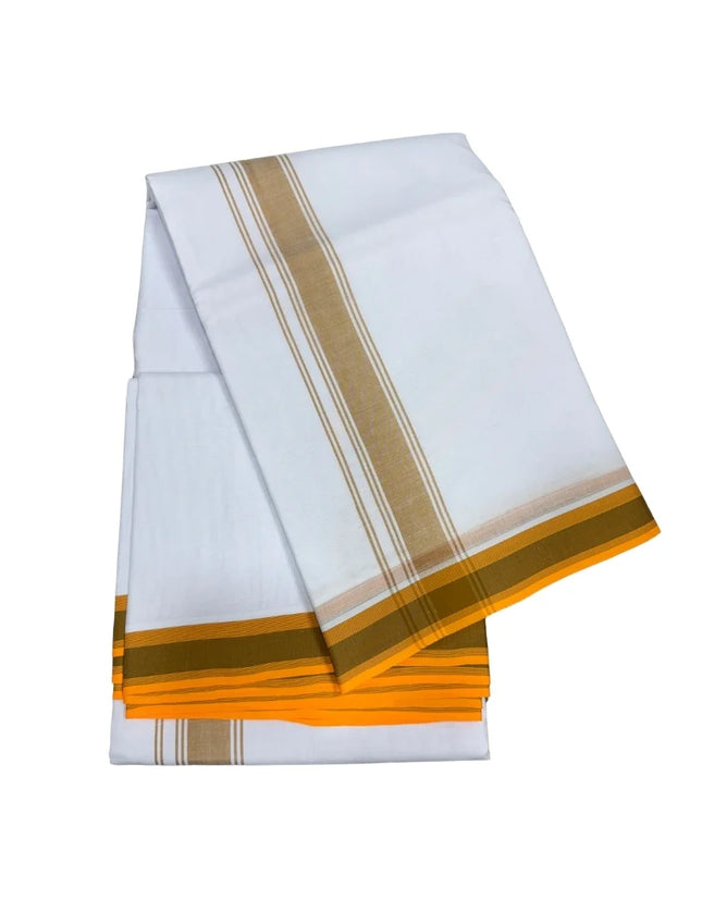 Men Cotton 1 Inch Deluxe Fancy Panchakacham Dhoti 9x5