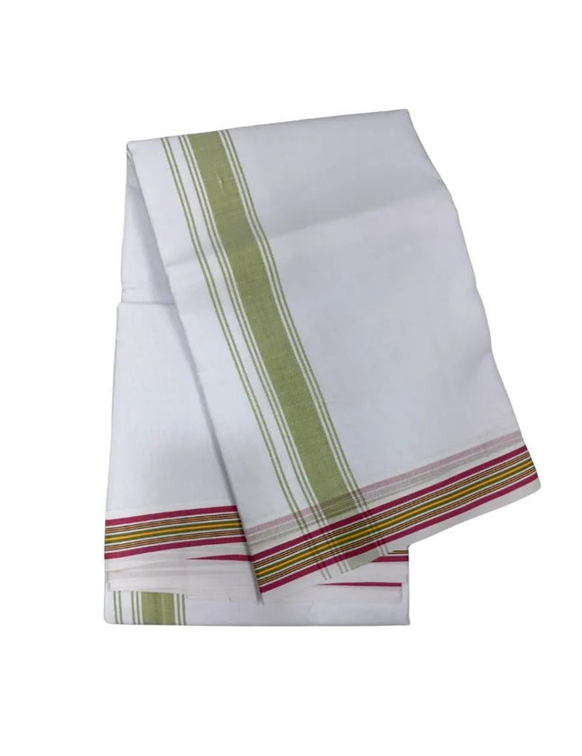 Men Cotton 1 Inch Deluxe Fancy Panchakacham Dhoti 9x5