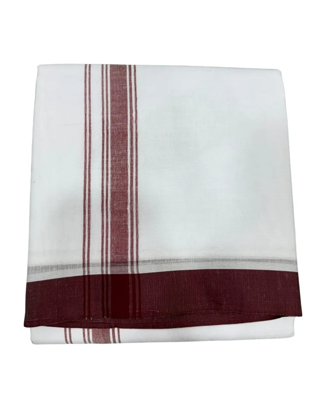 Men Cotton 1 Inch Plain Panchakacham Dhoti 9x5